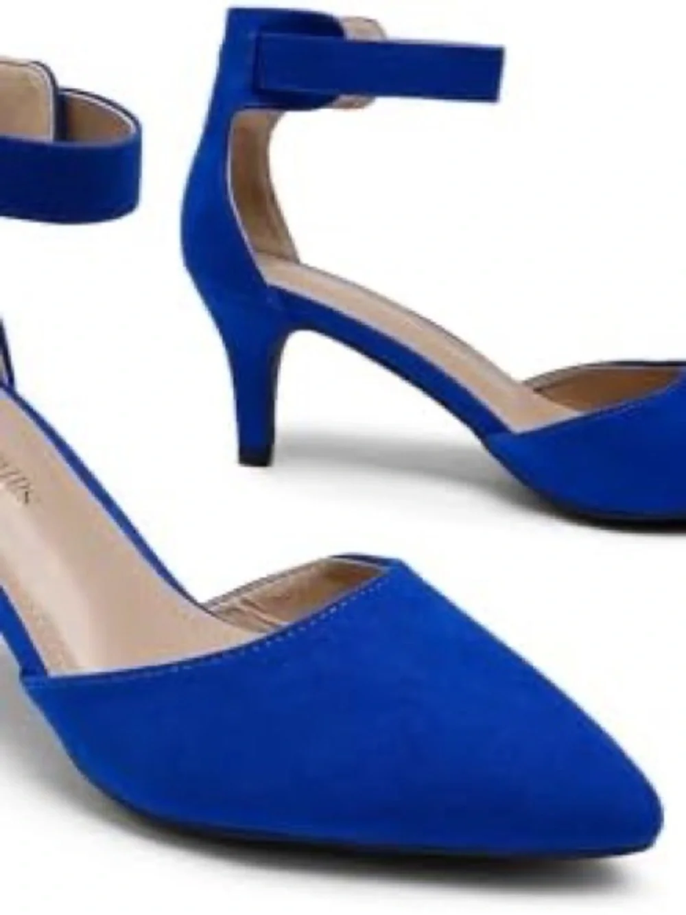 Dream Pairs Cobalt Blue Pointed Toe Ankle-Strap Pump